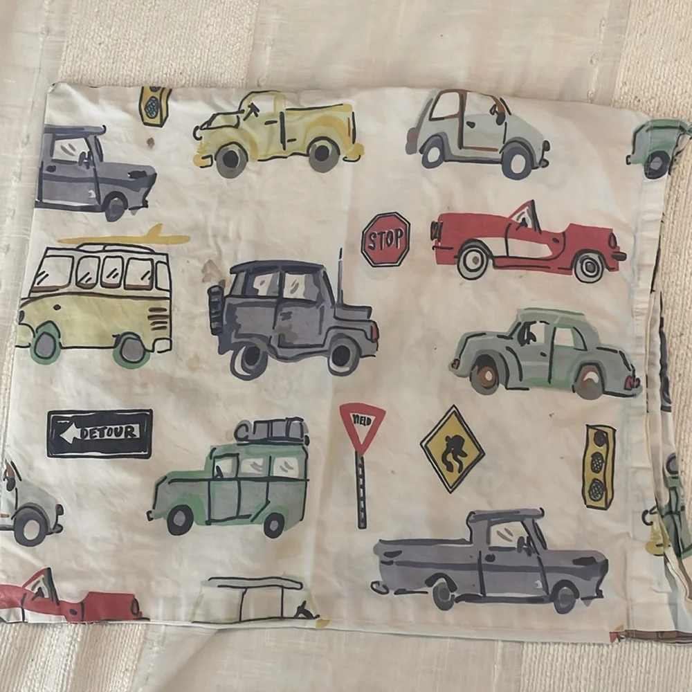Crate&Kids Colorful Car Print organic Bedding Sheets